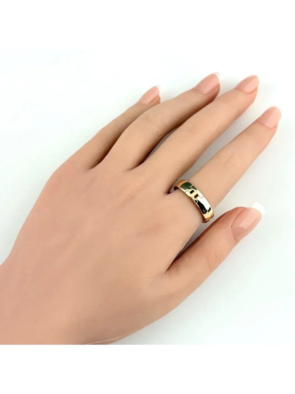 Hermes Cles Ring YG Yellow Gold